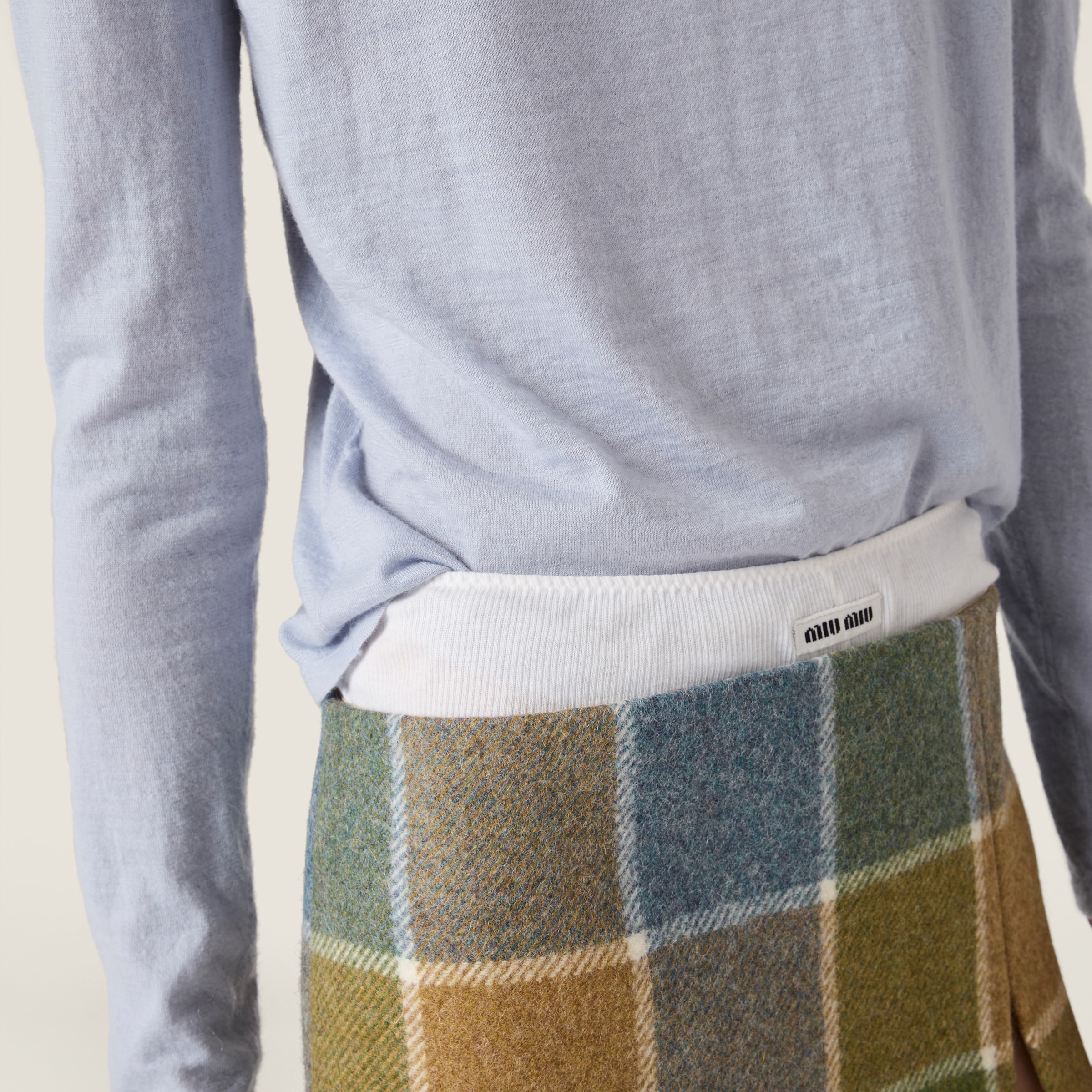 Свитшот Miu Miu Светло голубой F