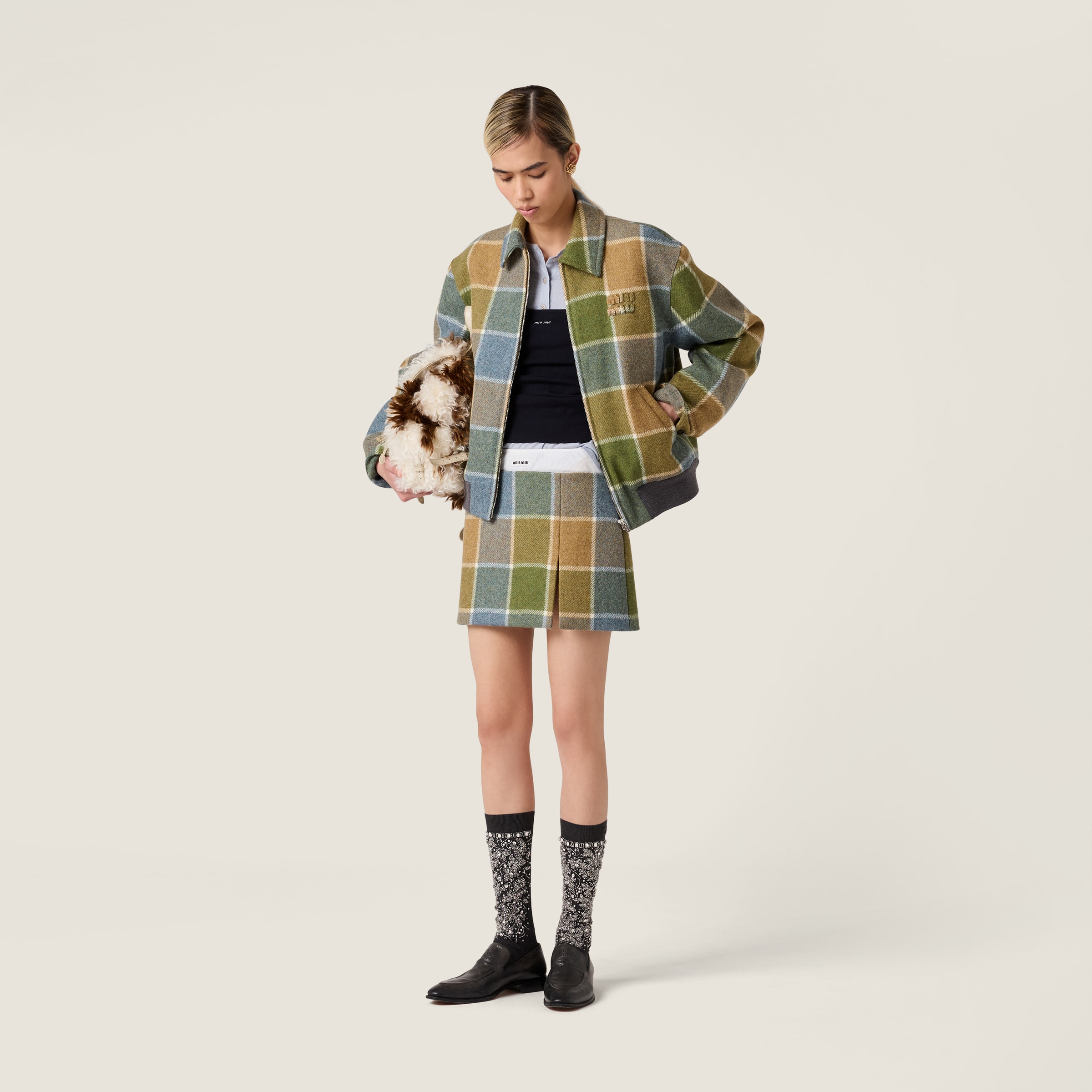 Свитшот Miu Miu Светло голубой F