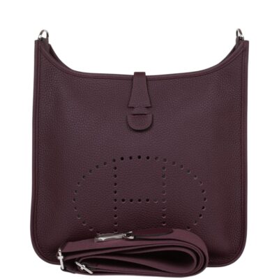Сумка Hermes Evelyne Бордовая N