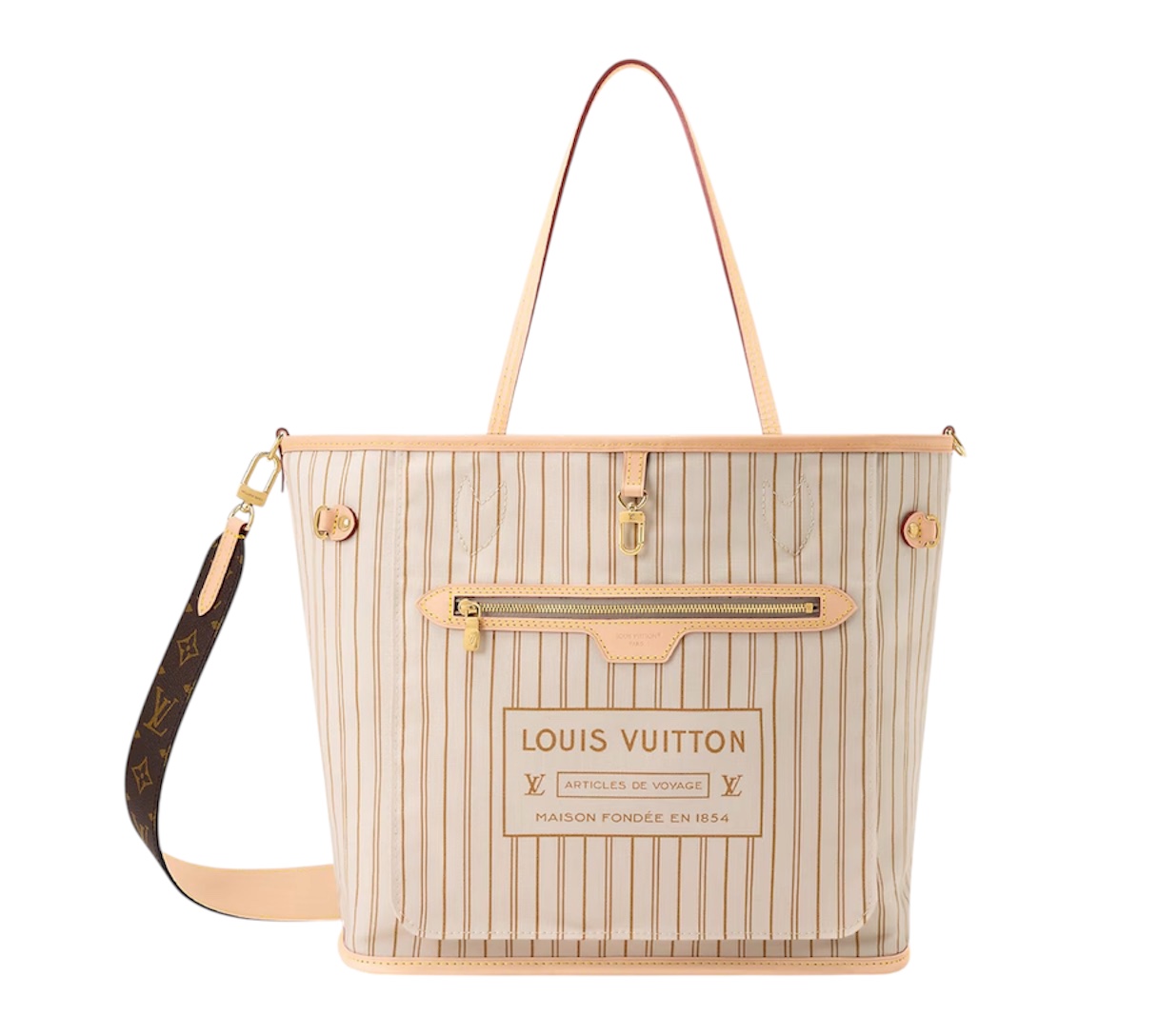 Сумка Louis Vuitton Neverfull Inside Out Mm Коричневая N
