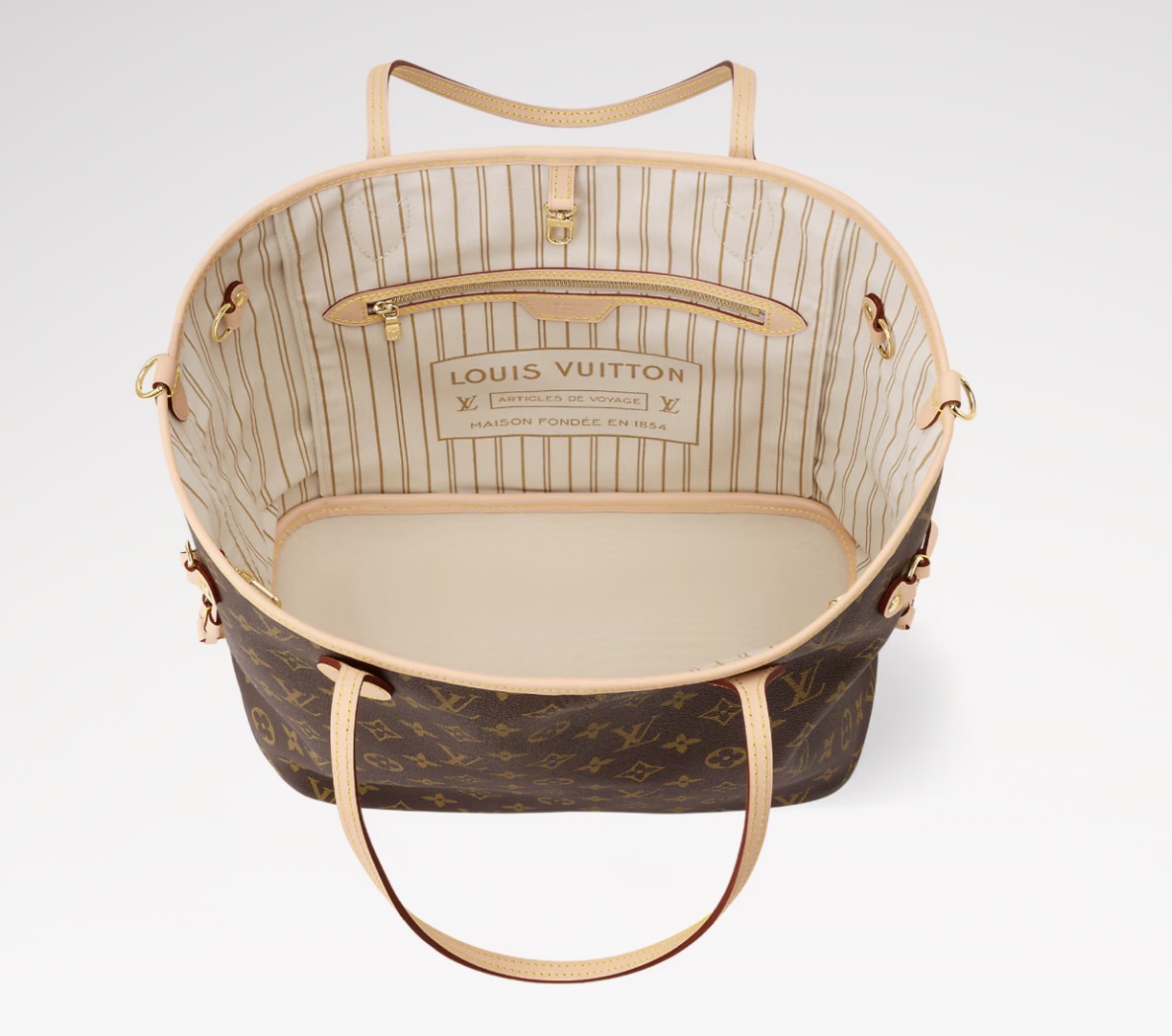 Сумка Louis Vuitton Neverfull Inside Out Mm Коричневая N