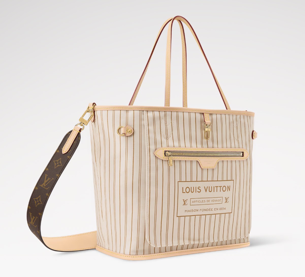 Сумка Louis Vuitton Neverfull Inside Out Mm Коричневая N