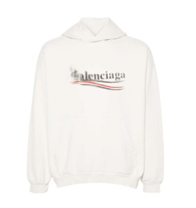 Толстовка Balenciaga Political Stencil Белая F