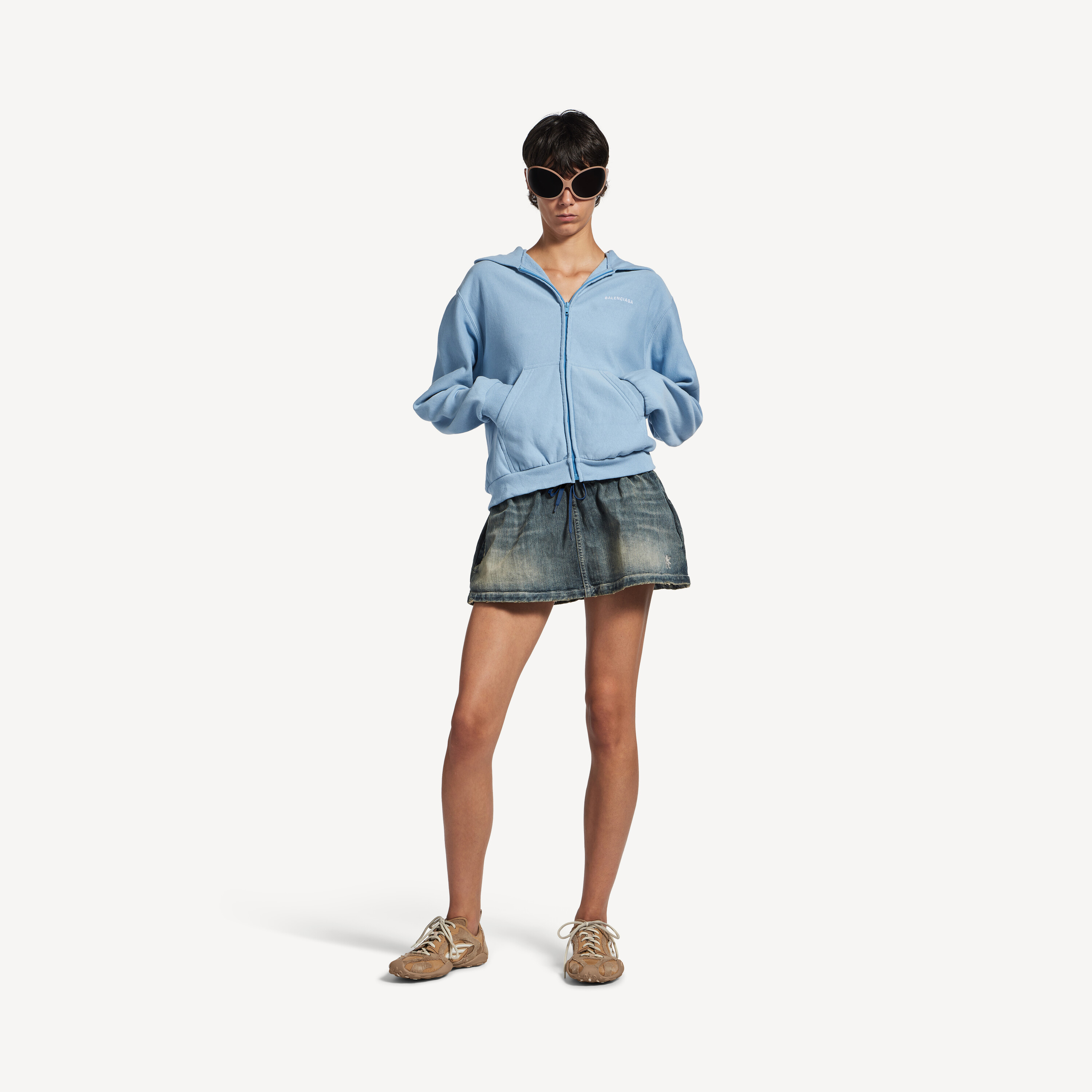 Толстовка Balenciaga Голубая M