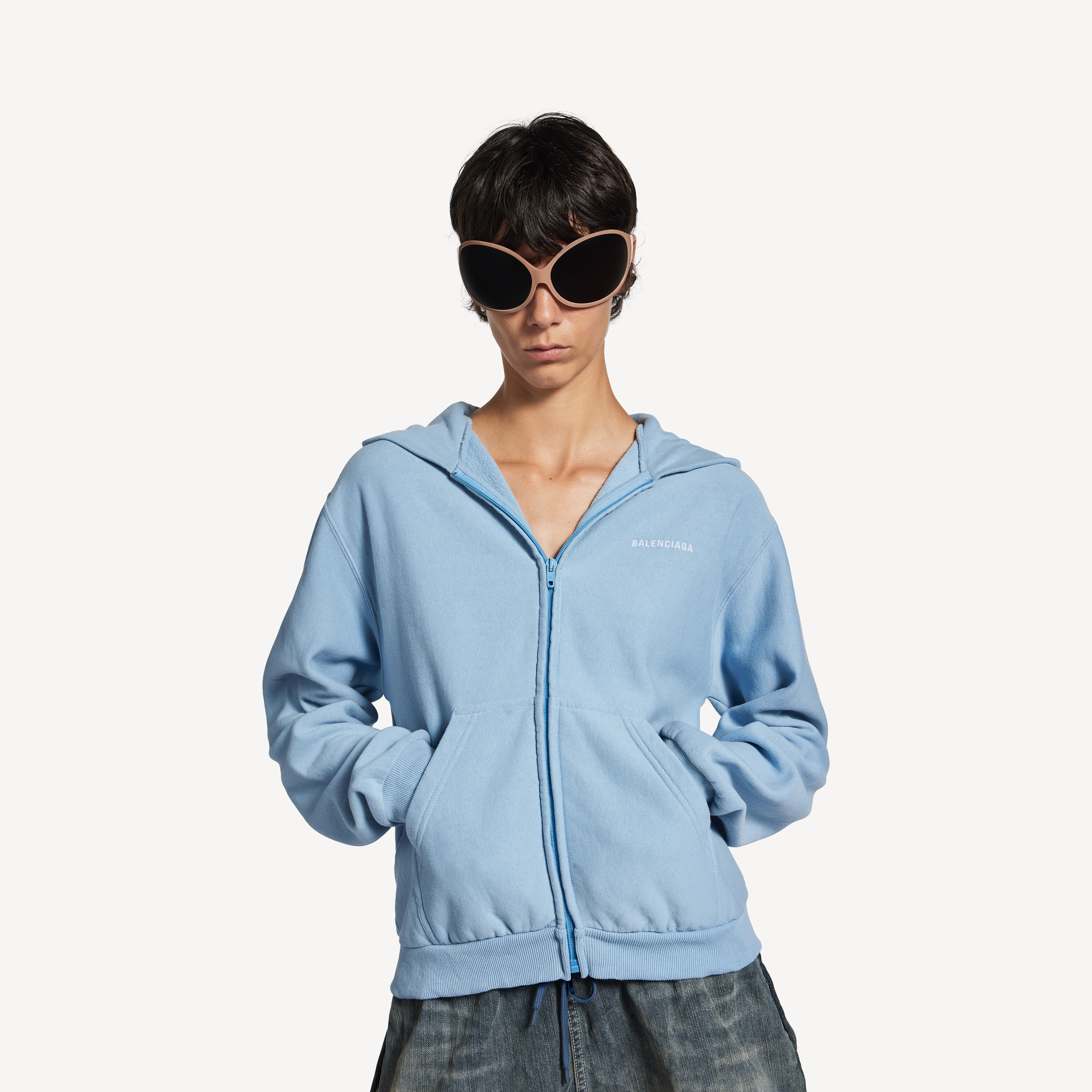 Толстовка Balenciaga Голубая M