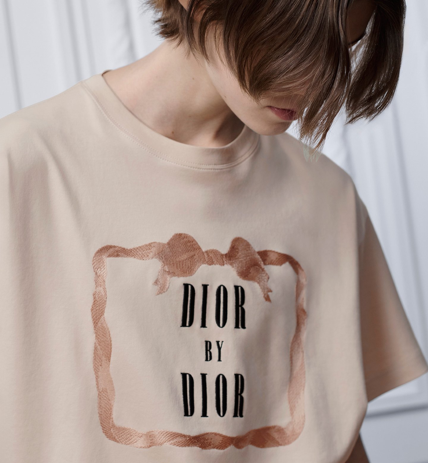 Футболка Dior By Бежевая F