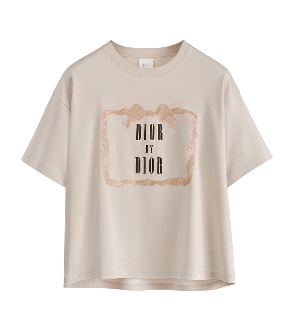 Футболка Dior By Бежевая F