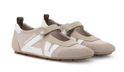 Кеды Louis Vuitton Lv Sneakerina Mary Jane Бежевые F