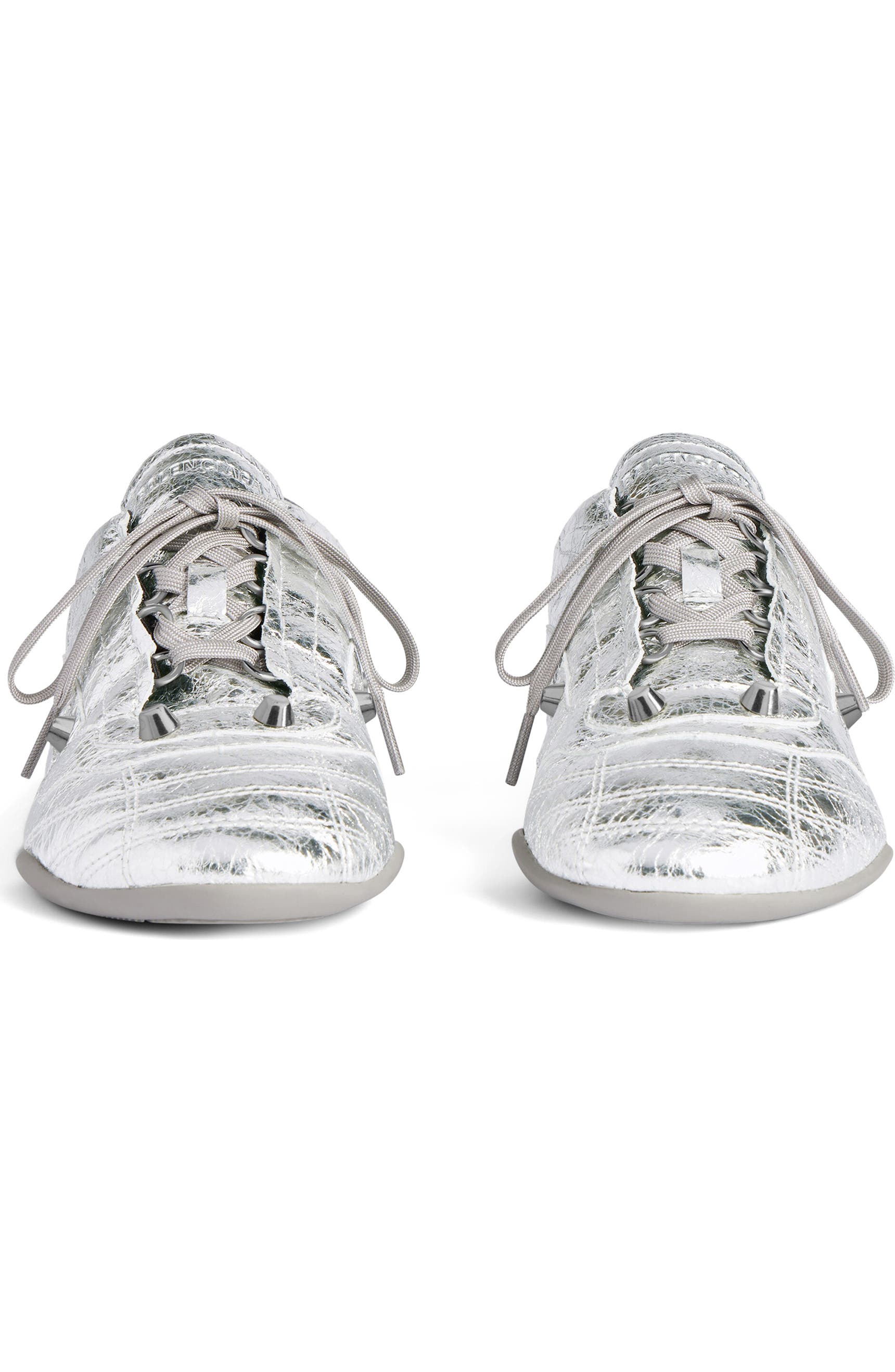 Кроссовки Balenciaga City Metallic Серебряные F