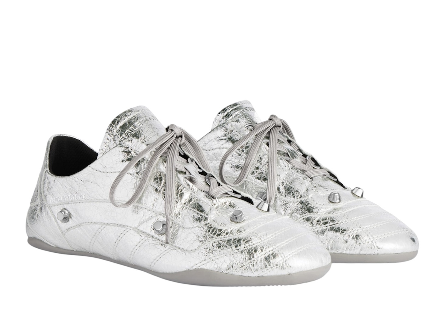 Кроссовки Balenciaga City Metallic Серебряные F
