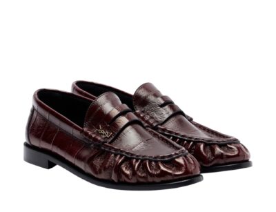 Лоферы Saint Laurent Le Loafer Cassandre Бордовые F