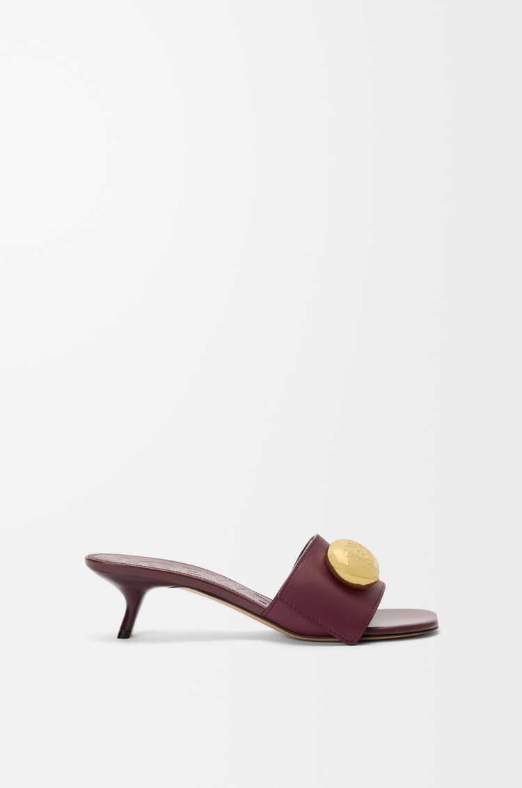 Мюли Loewe Pebble Бордовые F