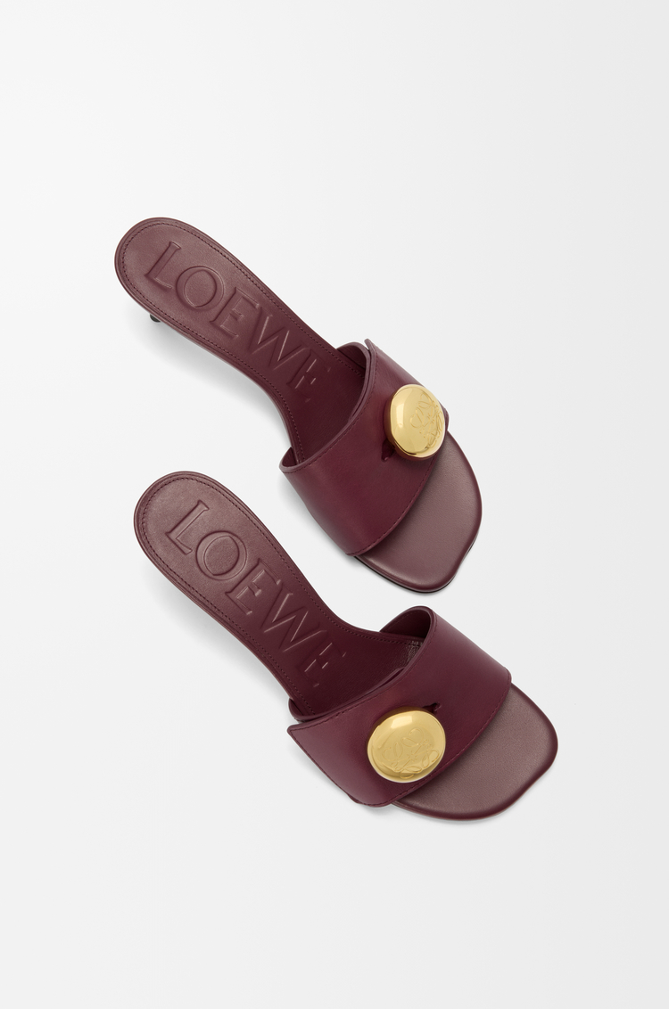 Мюли Loewe Pebble Бордовые F