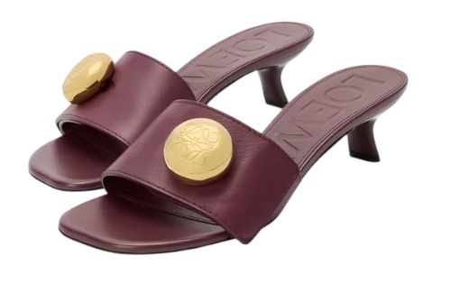 Мюли Loewe Pebble Бордовые F