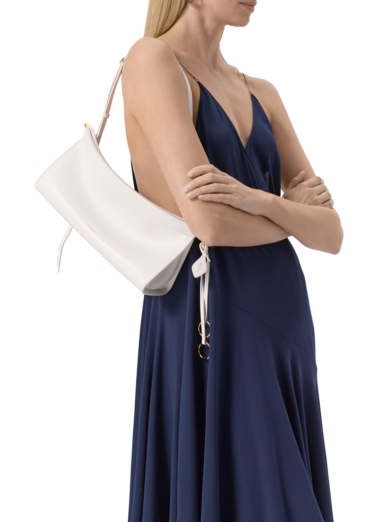 Сумка Alaia Le Click East west Small Белая N