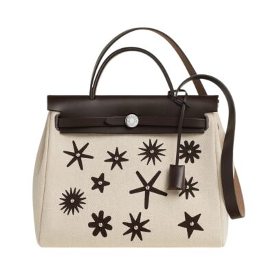 Сумка Hermes Herbag Zip Коричнево бежевая N