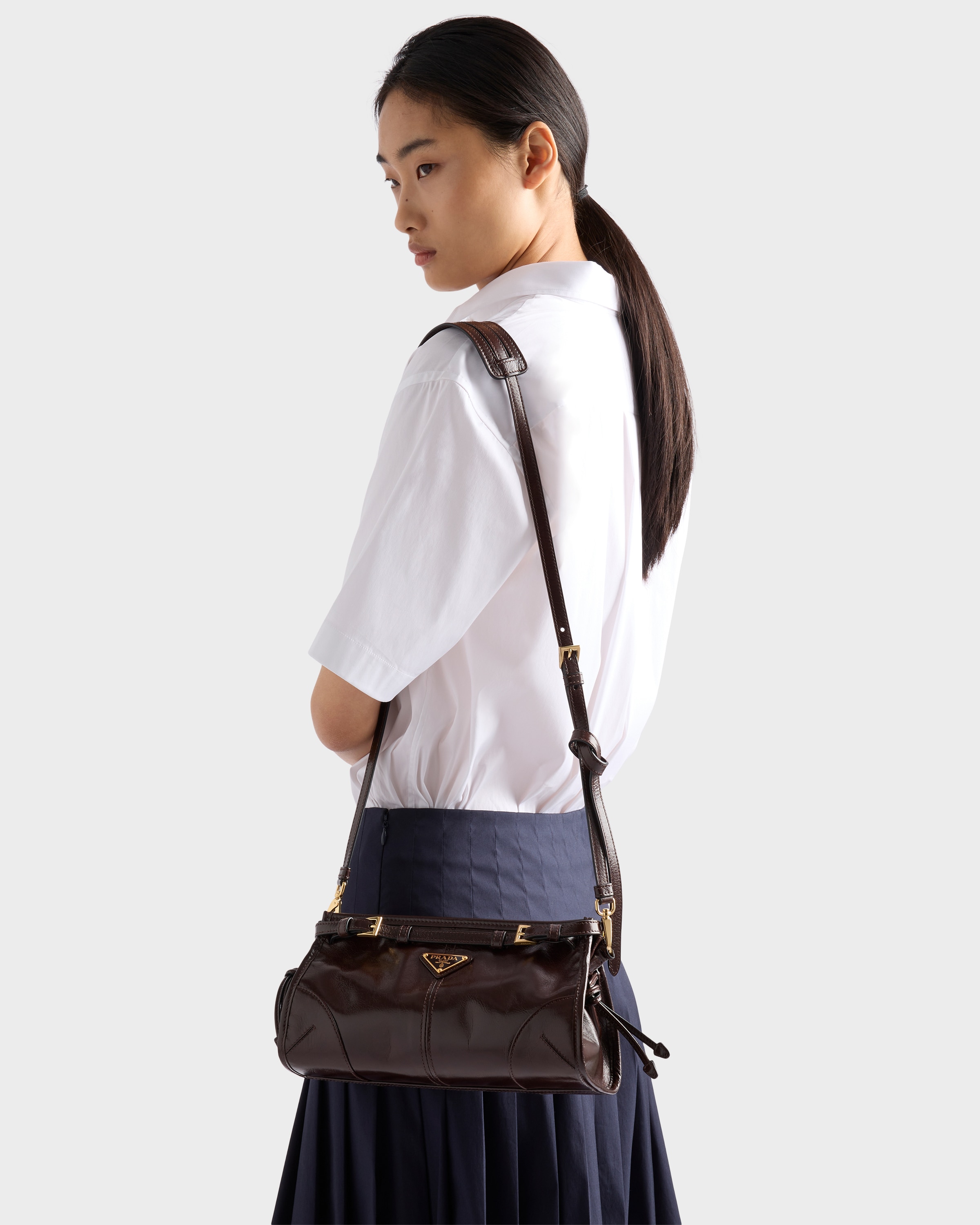 Сумка Prada Bonnie Темно коричневая N