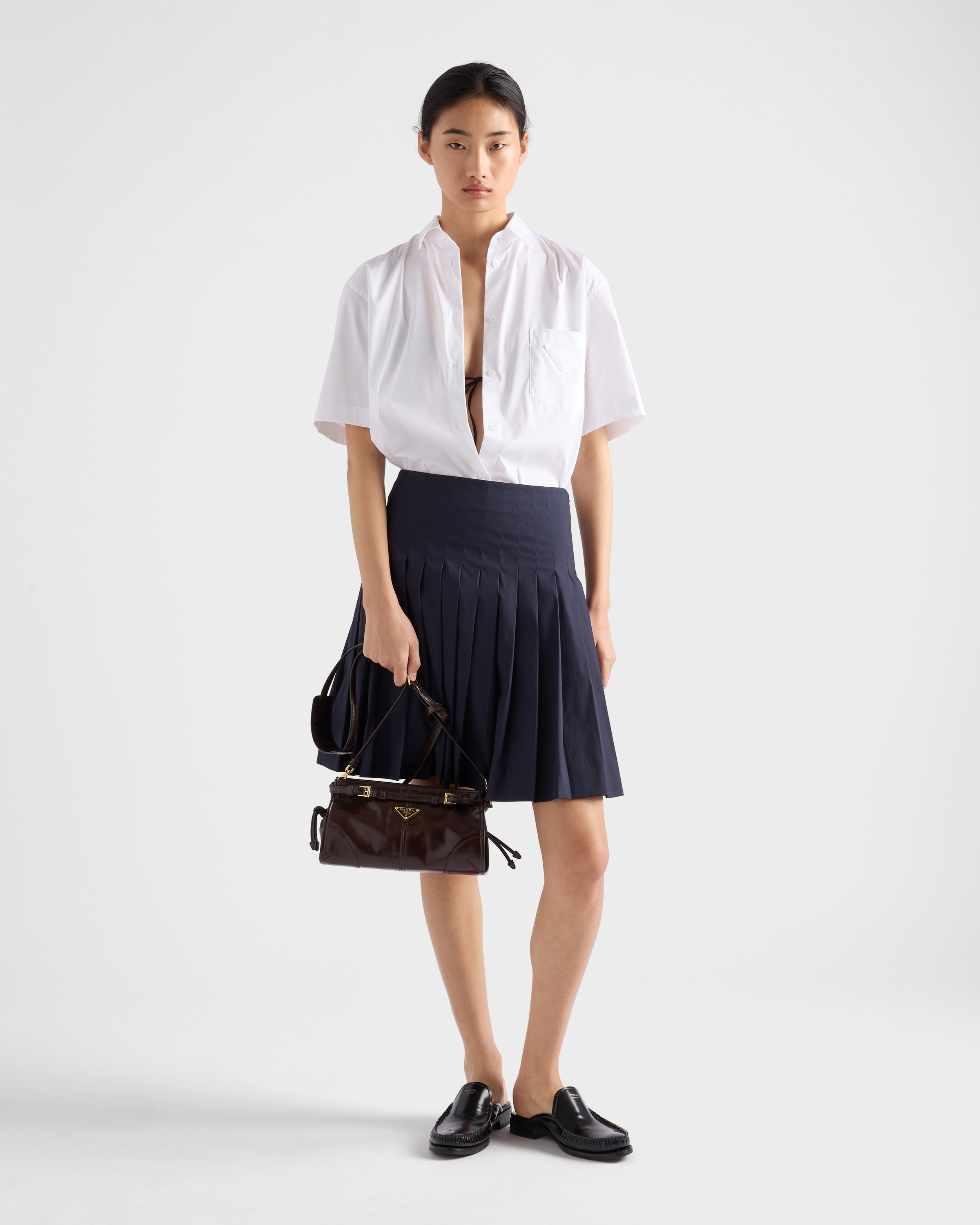 Сумка Prada Bonnie Темно коричневая N