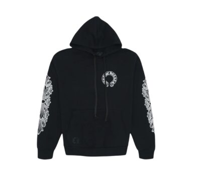 Толстовка Chrome Hearts Chrome Hearts Horse Shoe Floral Hoodie Черная M
