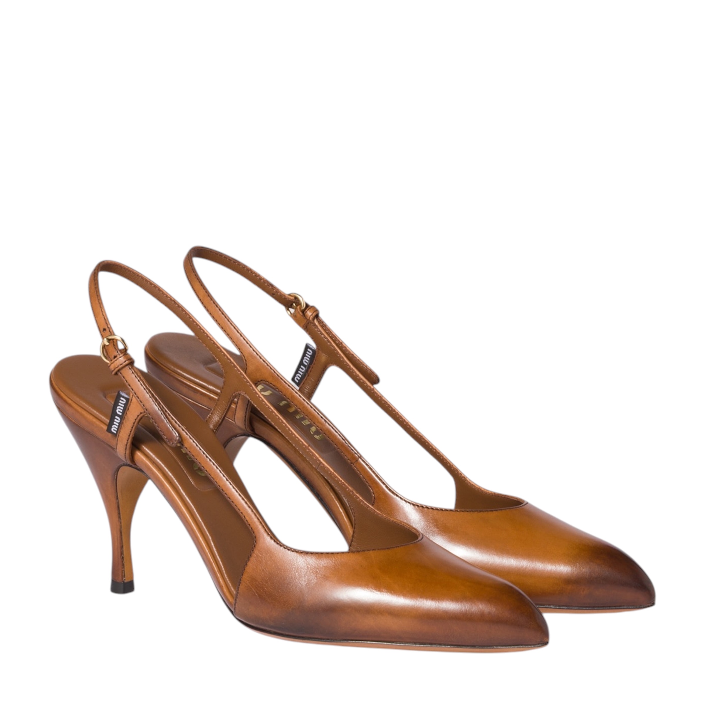 Туфли Miu Miu Miu Miu Светло коричневые F