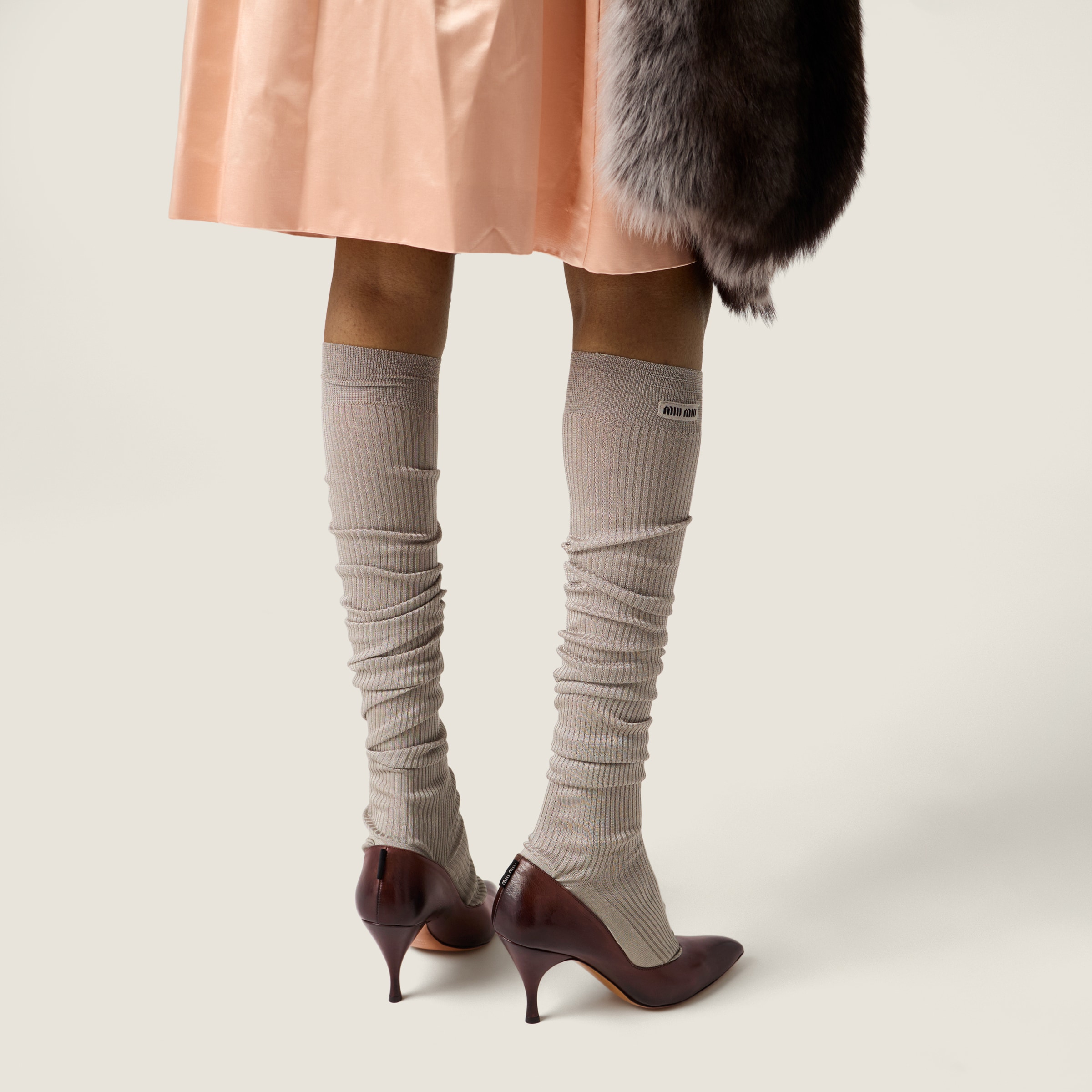 Туфли Miu Miu Miu Miu Темно коричневые F