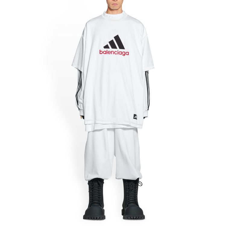 Футболка Balenciaga X Adidas Adidas Unisex Oversized Balenciaga Белая M