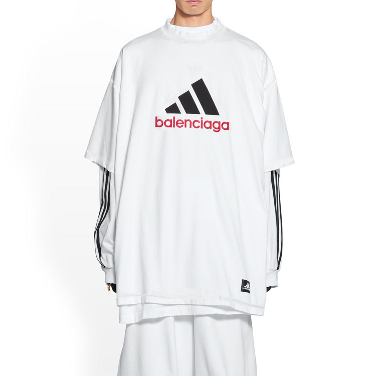 Футболка Balenciaga X Adidas Adidas Unisex Oversized Balenciaga Белая M