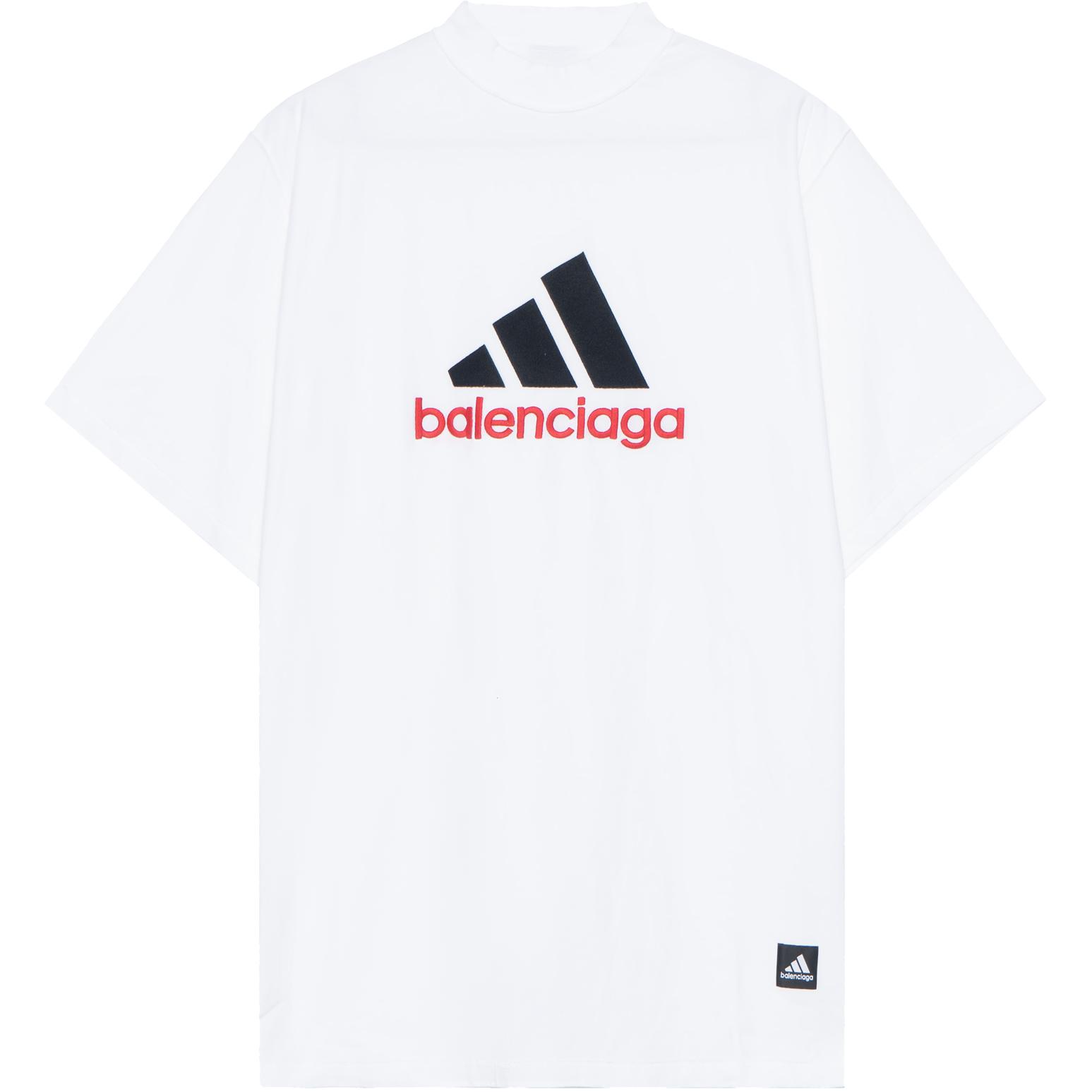 Футболка Balenciaga X Adidas Adidas Unisex Oversized Balenciaga Белая M