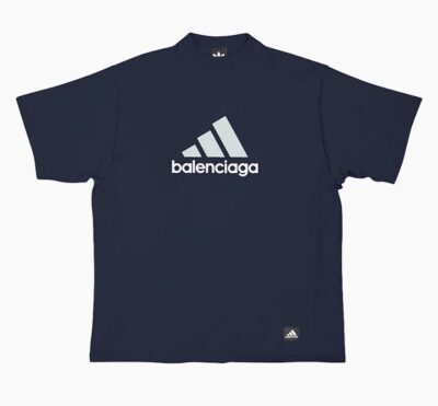 Футболка Balenciaga X Adidas Adidas Unisex Oversized Balenciaga Синяя F