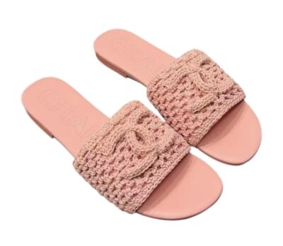 Шлепанцы Chanel Розовые F
