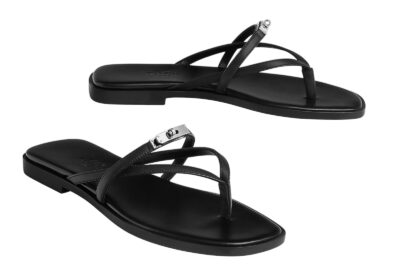 Шлепанцы Hermes Miss Sandal Черные F